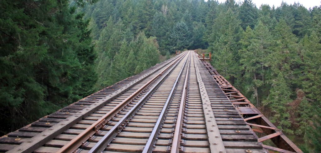 The Goldstream trestle bridge