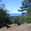A viewpoint looking towards Haro Strait in Horth Hill Regional Park