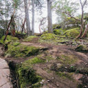 The trail to Mount Work climbs over several slippery, rocky sections before reaching the top.
